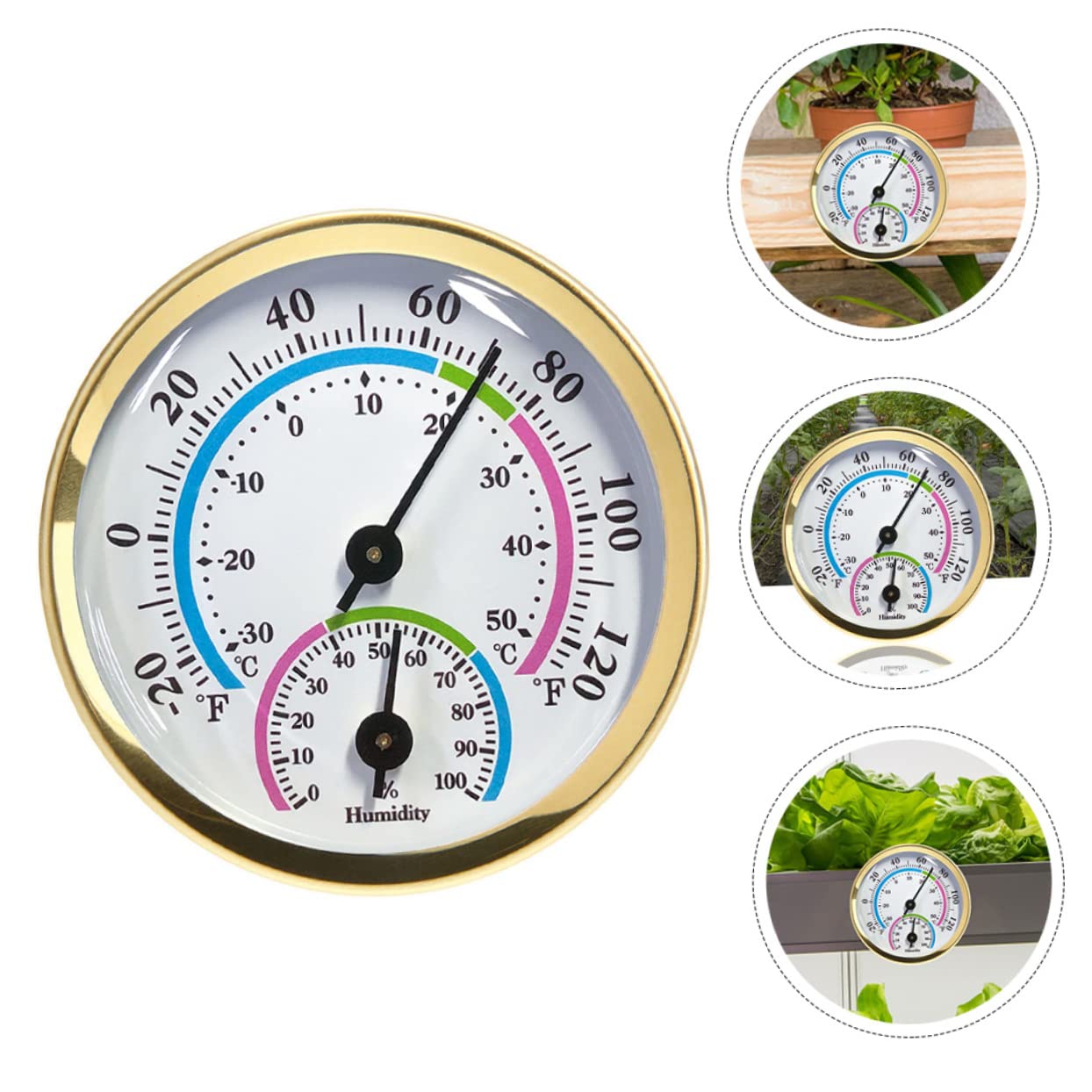 Smart Thermohygrometer Wall Mount for Home Sauna Garden Easy to Read Temperature Gauge