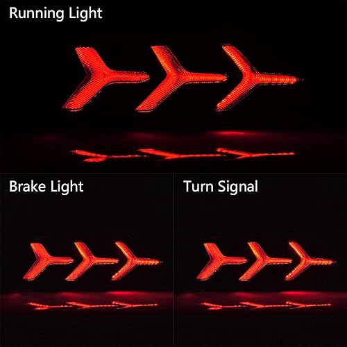 Miniatura 7 de 2 luces LED rojas de freno traseras con lente ahumada, flecha, señal de giro secuencial, parada trasera compatible con 16-21 Civic Sedan 10ª