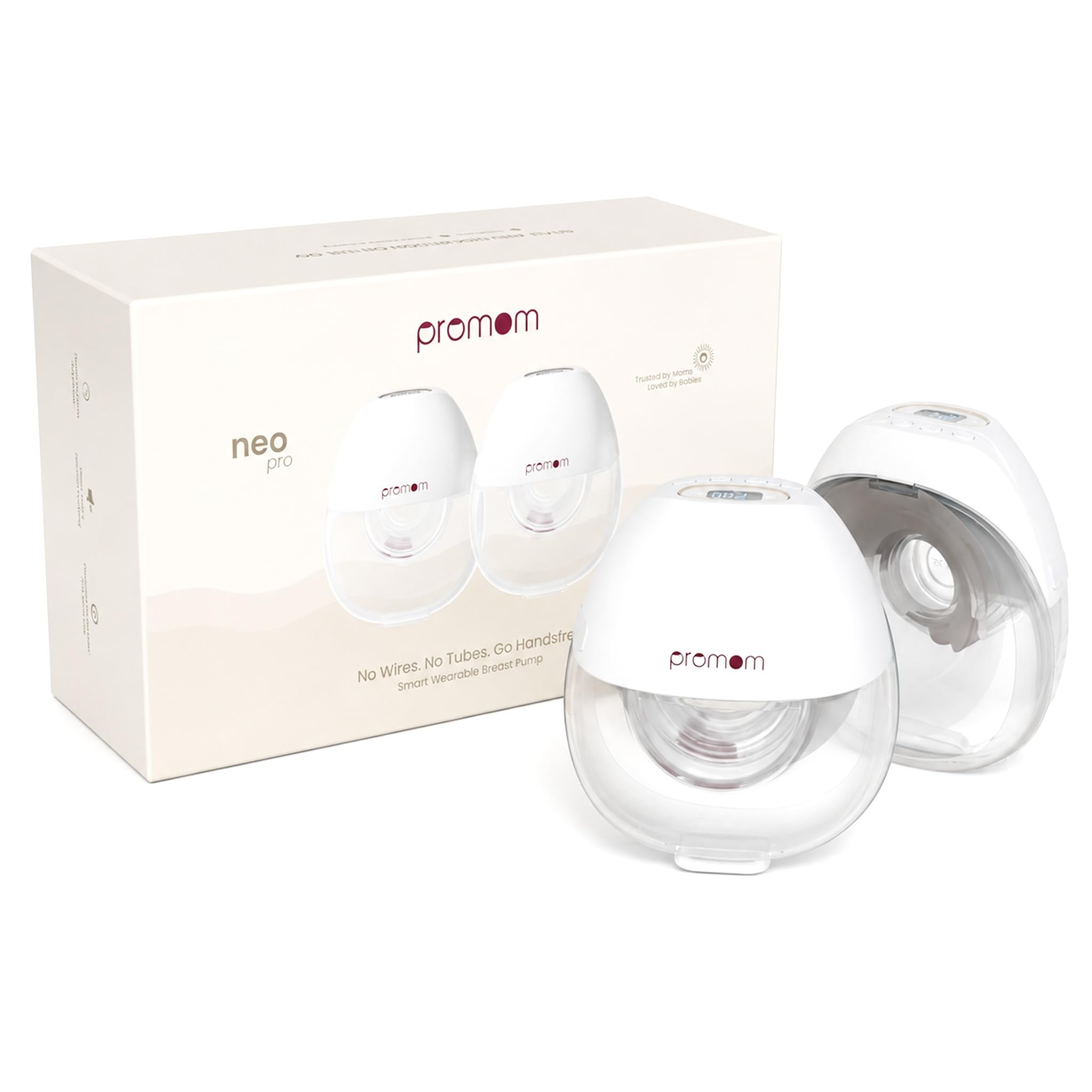 Promom Wearable Electric Breast Pump for Feeding Mothers, Automatic Hands-Free Pumping Machine with 3 Modes & 8 Suction Levels, Portable & Cordless with USB Charging, FDA Approved, Patented Diaphragm Case Technology, Best-In Class Suction-450MmHg/60KPA, Smart LED Display, 160ml BPA-Free Milk Cup, Quiet & Compact (1 Year Warranty) - Pack of 2-image-12