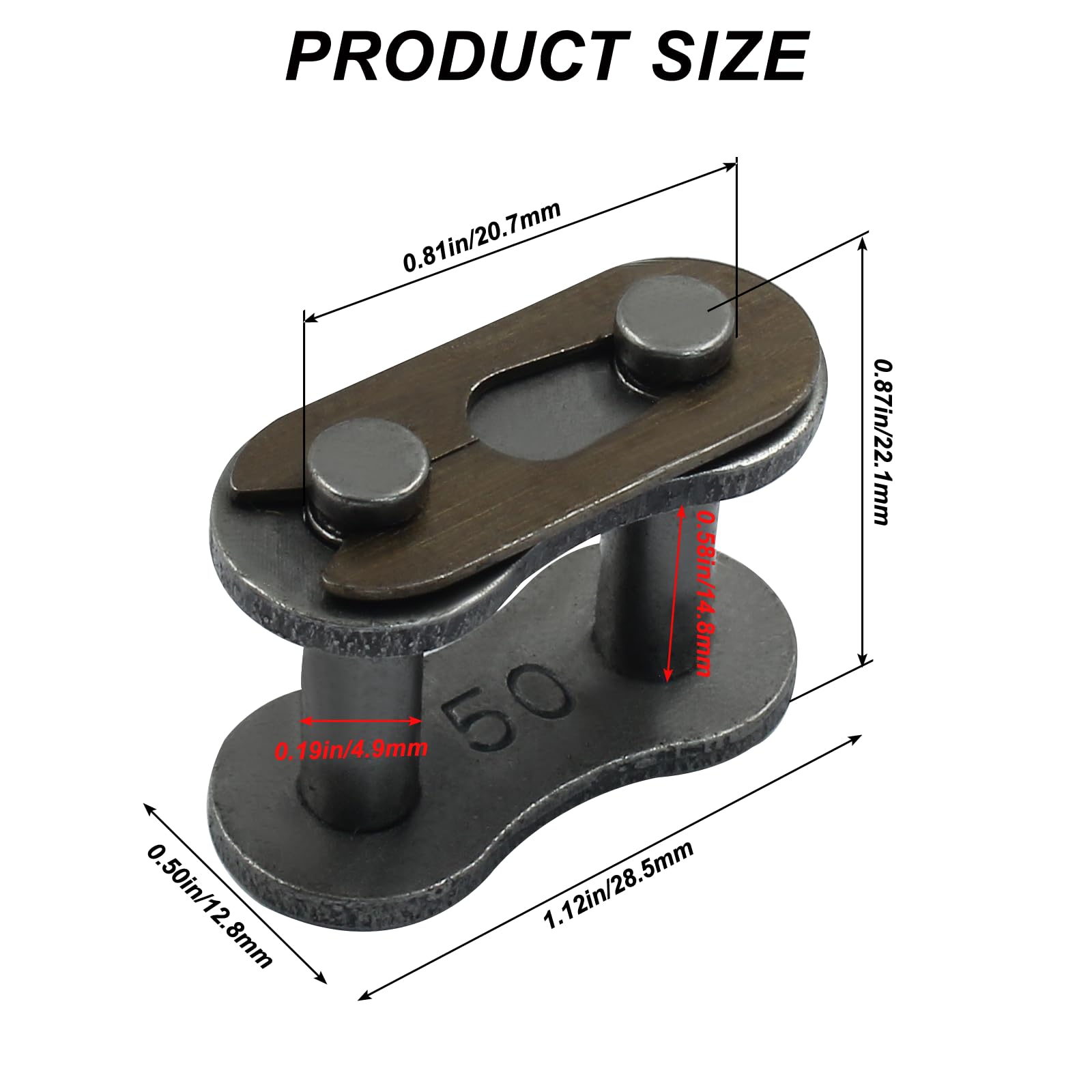 673-CH50#50H Roller Chain Connector Link Fits Universal Products