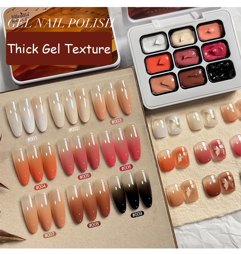 Paleta de Gel para Uñas Sponge Pat Paint 9 Colores Otoño miniatura 3