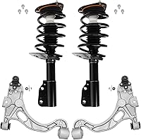 Vista 111 de Detroit Axle - 4 brazos de control de extremo delantero para Nissan Frontier Xterra 2000-2004 Brazos de control inferior y superior con rótulas