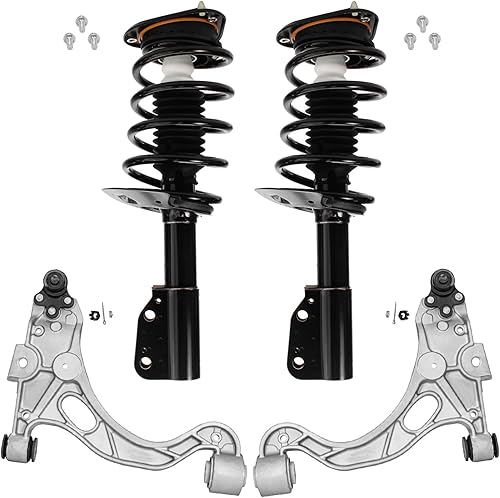 Miniatura 67 de Detroit Axle - Kit de 4 brazos de control delanteros para Chrysler 300 Dodge Challenger Charger Magnum, 2 brazos de control delantero inferiores con