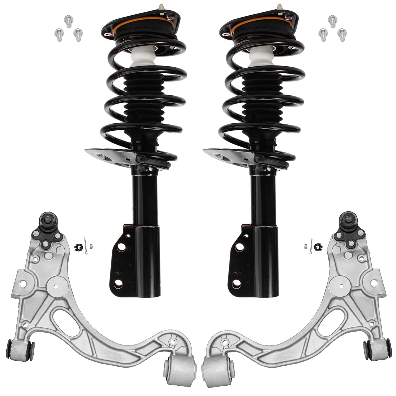 Detroit Axle - 4pc Front End Control Arms Kit for 1998-2005