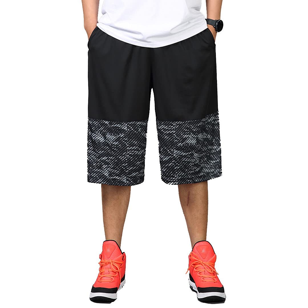 Plus Size Summer Casual Mens Solid Sports Running Workout Shorts Quick Dry Activewear Mens Shorts Basketball