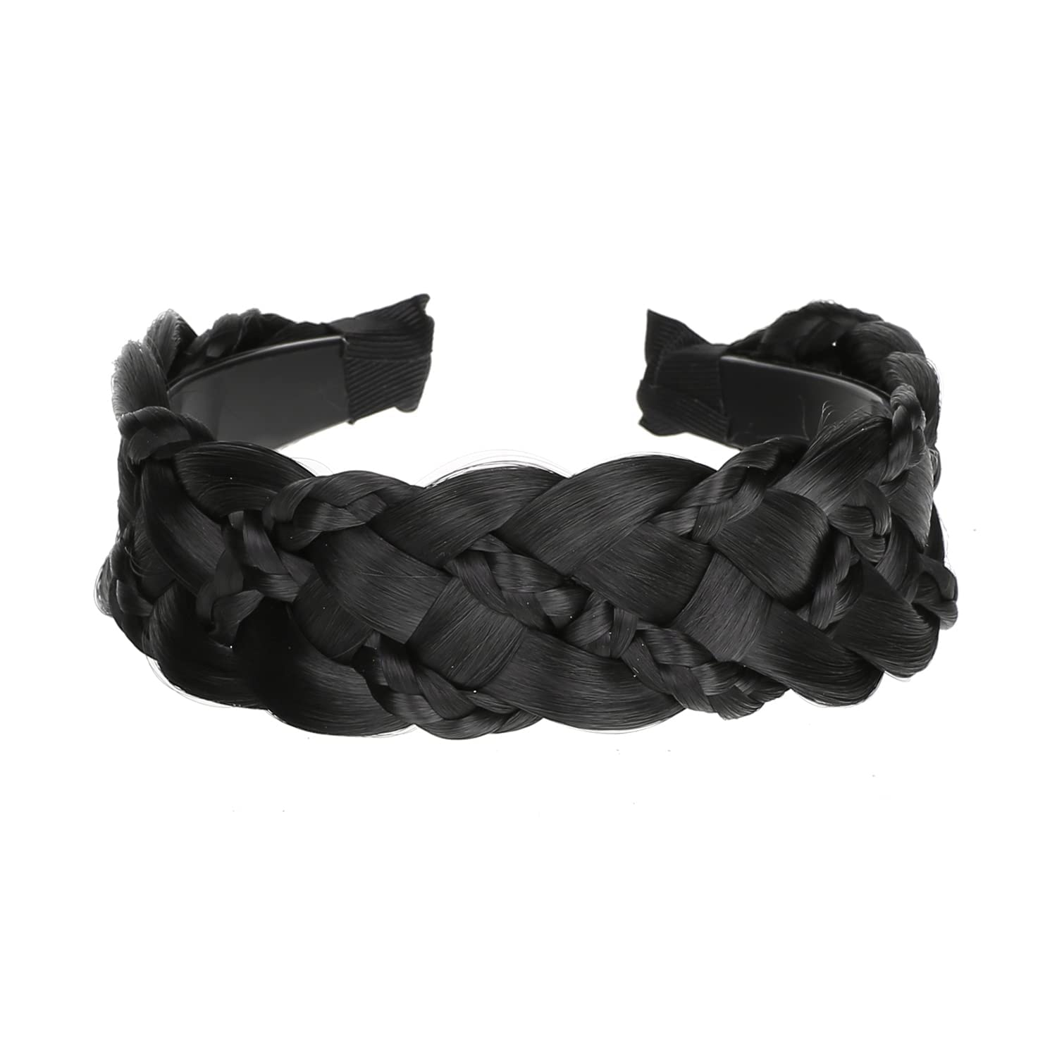 SMARTBUYER 5 BLACK Strands Headband Synthetic Hair Plaited Headband Braid Braided With Teeth Hair Band Accessories for Women Girl (B0CQ8LBSK1) Amazon Price History, Amazon Price Tracker