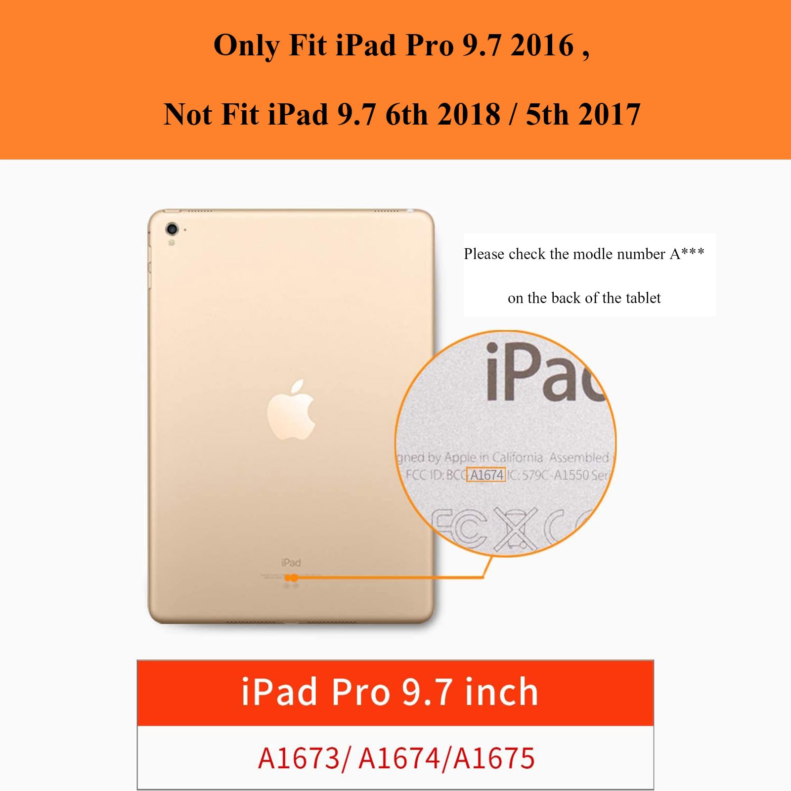VAGHVEO - Housse IPad Pro 9.7 2016 - Coque Mince Avec Réveil Automatique - Bleu Marine