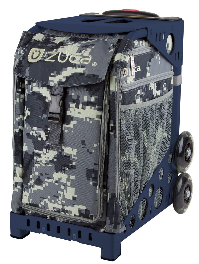 ZUCA Anaconda Sport Insert Bag and Navy Blue Frame with Flashing Wheels