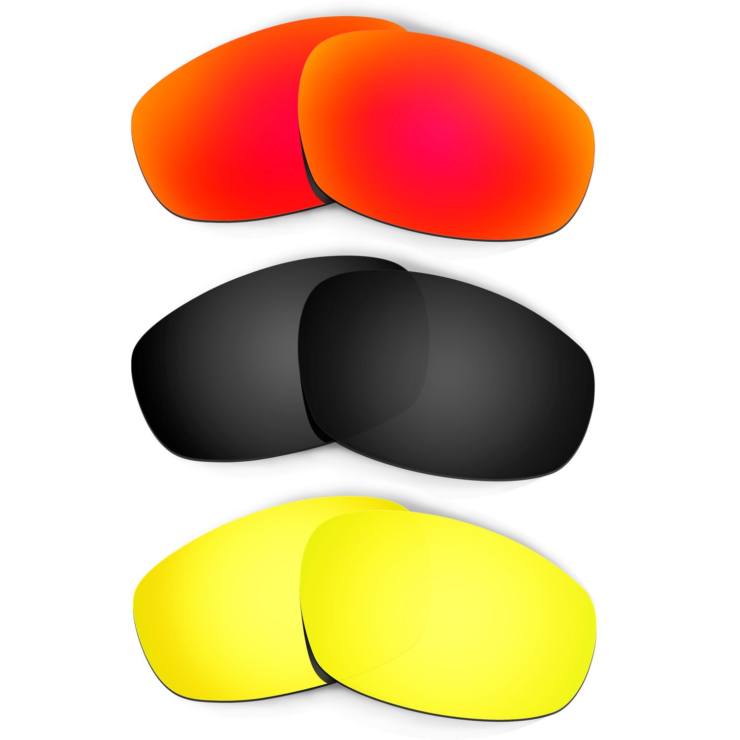 Verres Split Jacket Oakley protection UV rechange rouge noir or - 8