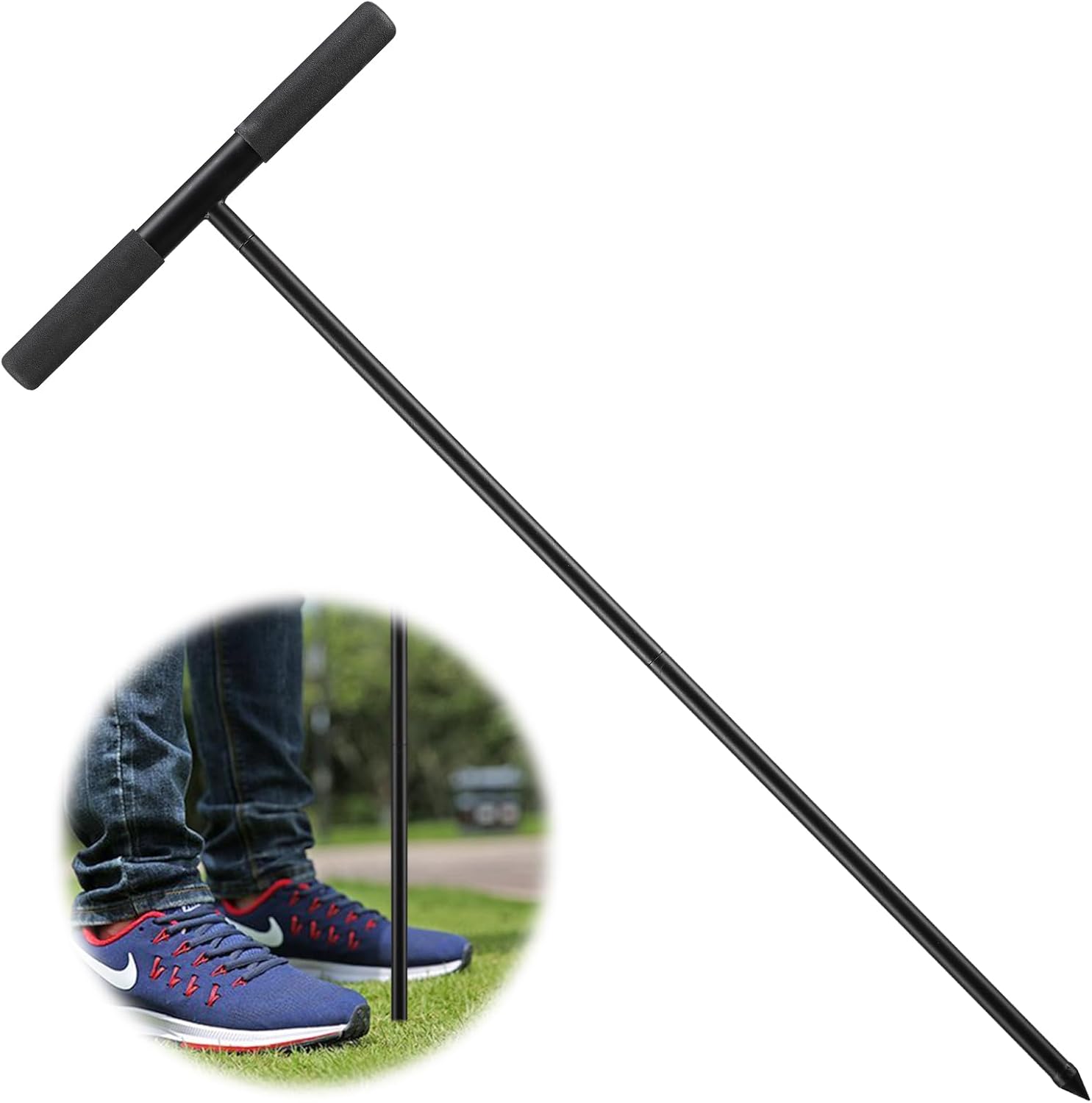 Soil Probe Rod, 48 Inch Metal Septic Tank Locator Tool