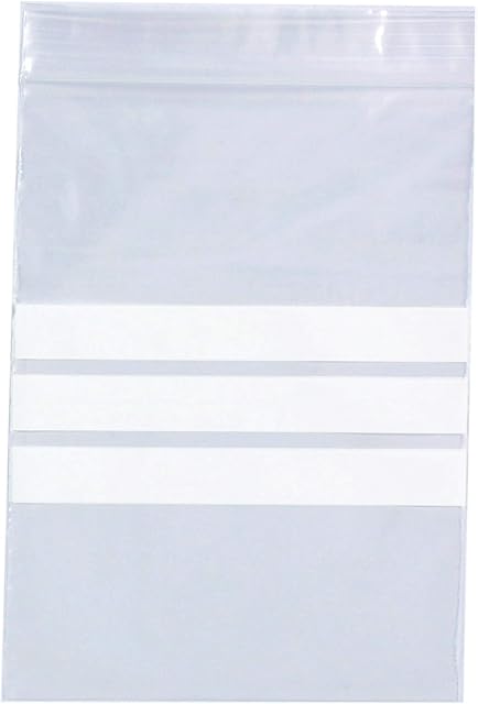 TP4U Top Product 4 U  Pack of 2000 Bags Size 3.5 x 4.5 - 3.5 x 4.5 inches Multipurpose Write on Panel stripe Grip Seal Reusable Resealable Strong Clear Plastic Polythene Bags