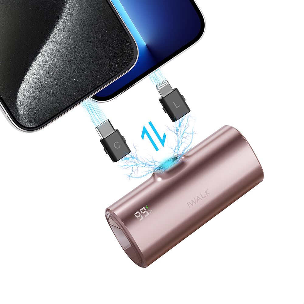 かえるページ　バッテリー追加1セット Amazon | iWALK モバイルバッテリー 交換可能プラグ2個付き