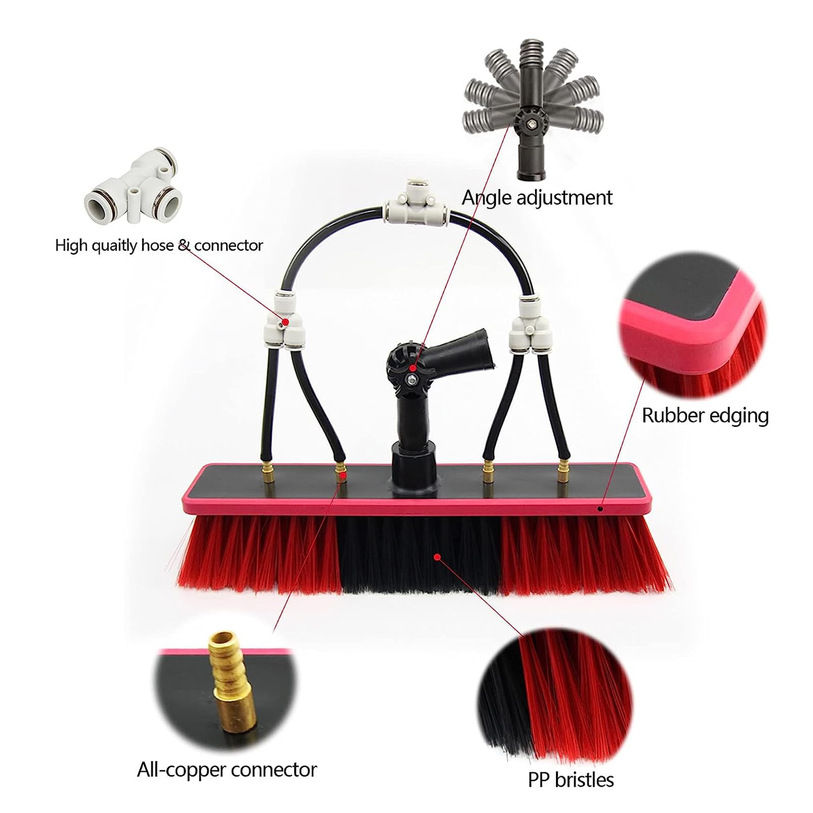 Kit Ts So de 30 pies para limpieza de cepillo Exble y dispensador de jabón alimentado por agua para techos, letreros y Truc Ultimate 9 m