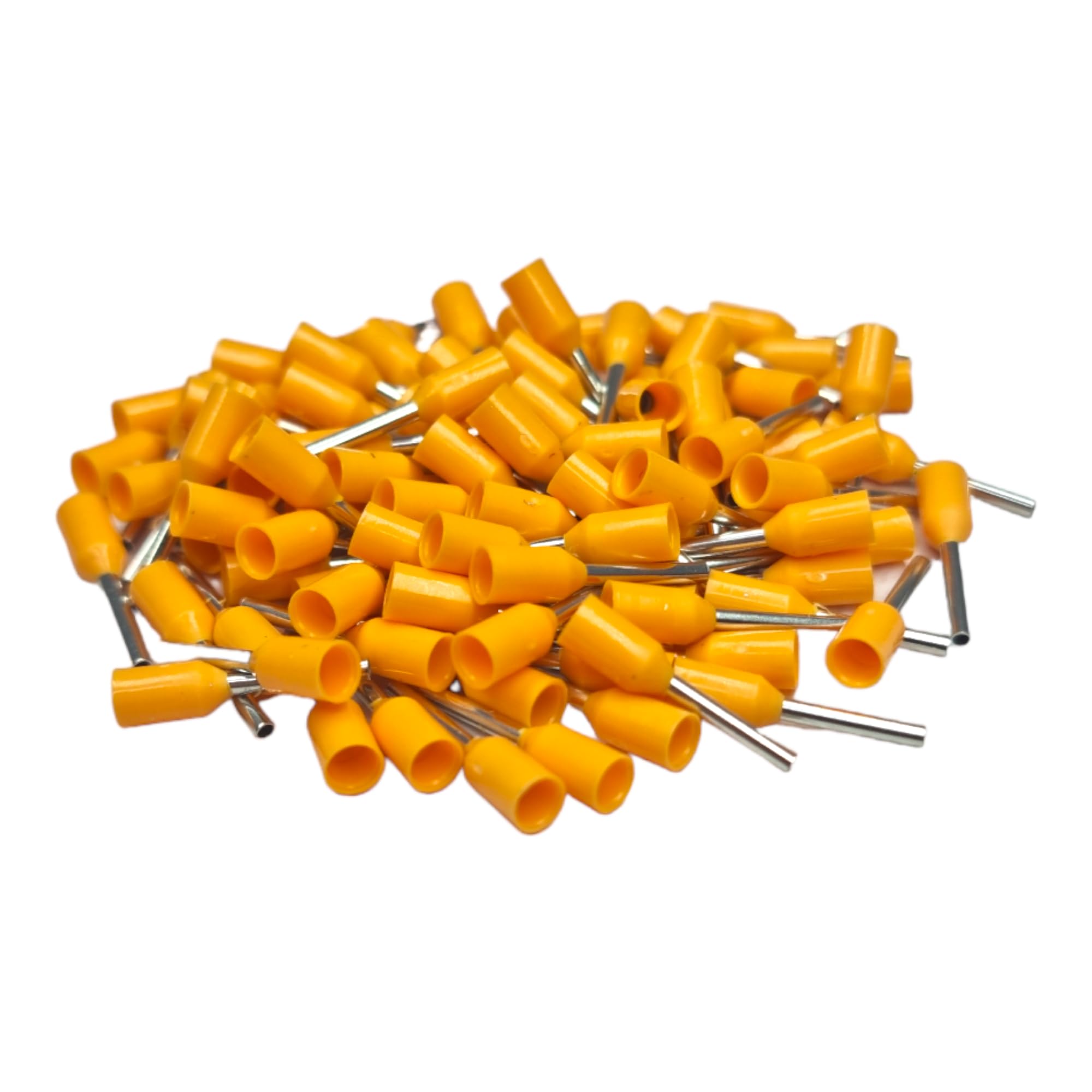 Orange 100 Pcs Single Entry Cord End Cable Terminals Insulated Wiring Bootlace Ferrules 0.25Mm² - 35Mm² ( - 0.5Mm²)