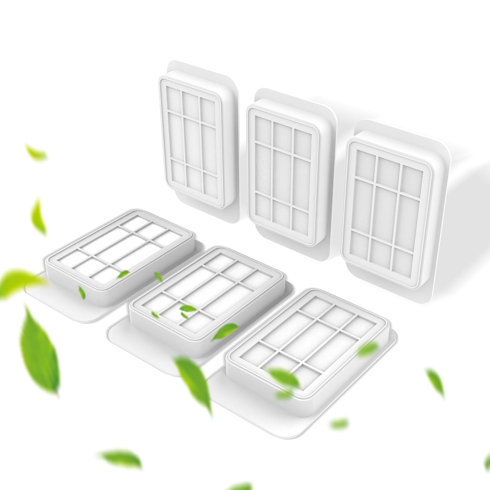 6 Packs Pet Fountain Filters Replacement for Wireless Pumps 74oz/2.2L Cat Water Fountain TF002 Battery Operated