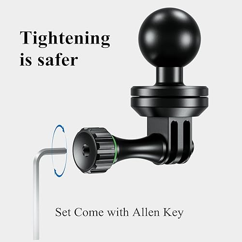 Miniatura 4 de BRCOVAN Adaptador de montaje de trípode de bola de 1 pulgada con cámara de rosca de 14 "-20, aleación de aluminio, compatible con soportes RAM