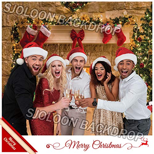 Sjoloon 10X8Ft Christmas Photography Backdrops Child Christmas Fireplace Decoration Background For Photo Studio (11209) #TOP1