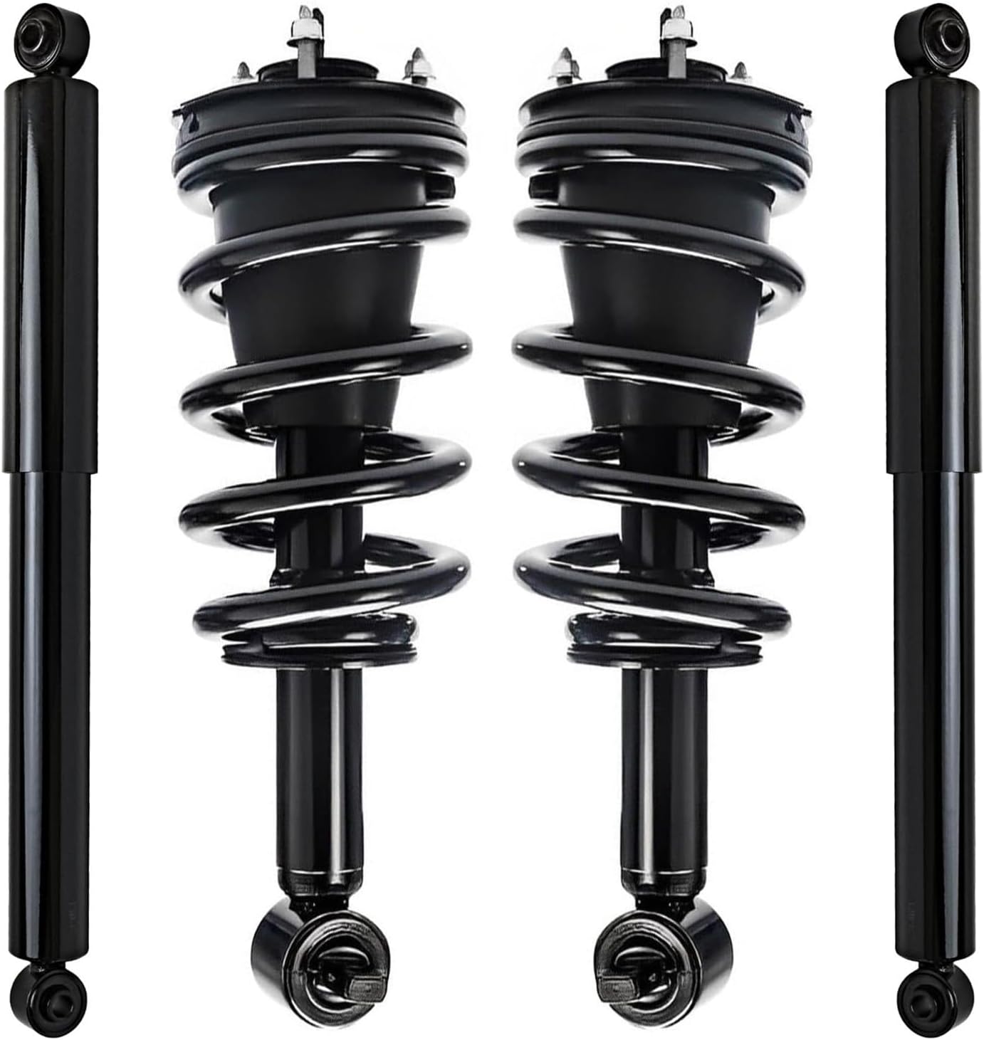 Detroit Axle - 4WD Front Struts & Coil Springs Rear Shock Absorbers Replacement for 2014-2018 Chevy GMC Silverado Sierra 1500