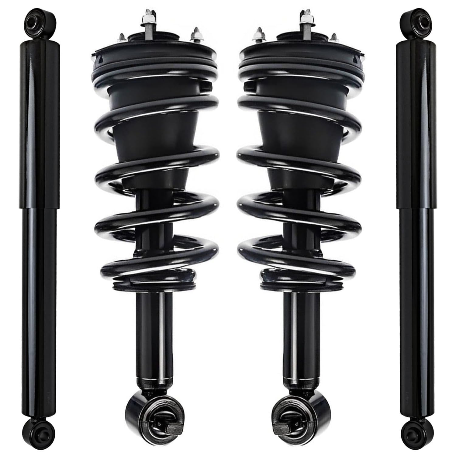 Detroit Axle - 4WD Front Struts & Coil Springs Rear Shock Absorbers Replacement for 2014-2018 Chevy GMC Silverado Sierra 1500 LD Limited