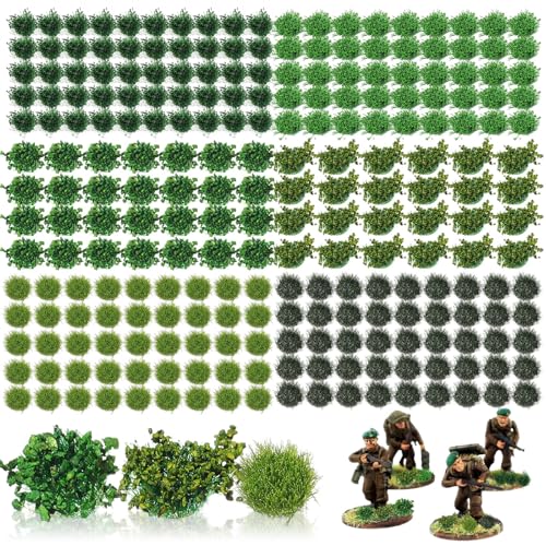 CraftyDream 234 Pcs Static Diorama Grass Tuft Miniature Flower Cluster Vegetation Groups Self Adhesive Flowers Tufts Terrain Model Kit for DIY Supplies Railway Scenery Landscape(Summer Grass)