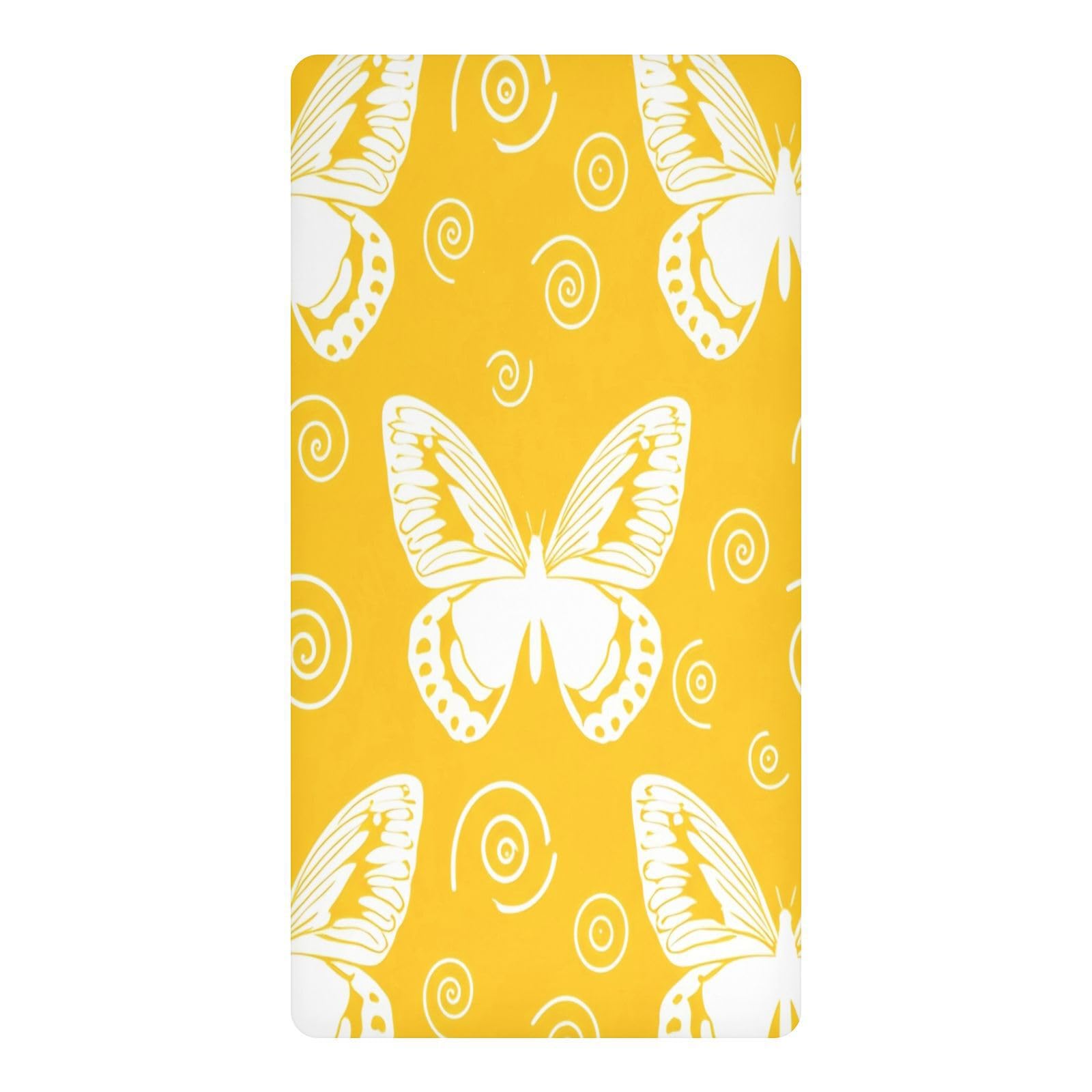 JiangGgen Butterflies Baby Crib Sheet Soft Breathable for Standard Crib-M