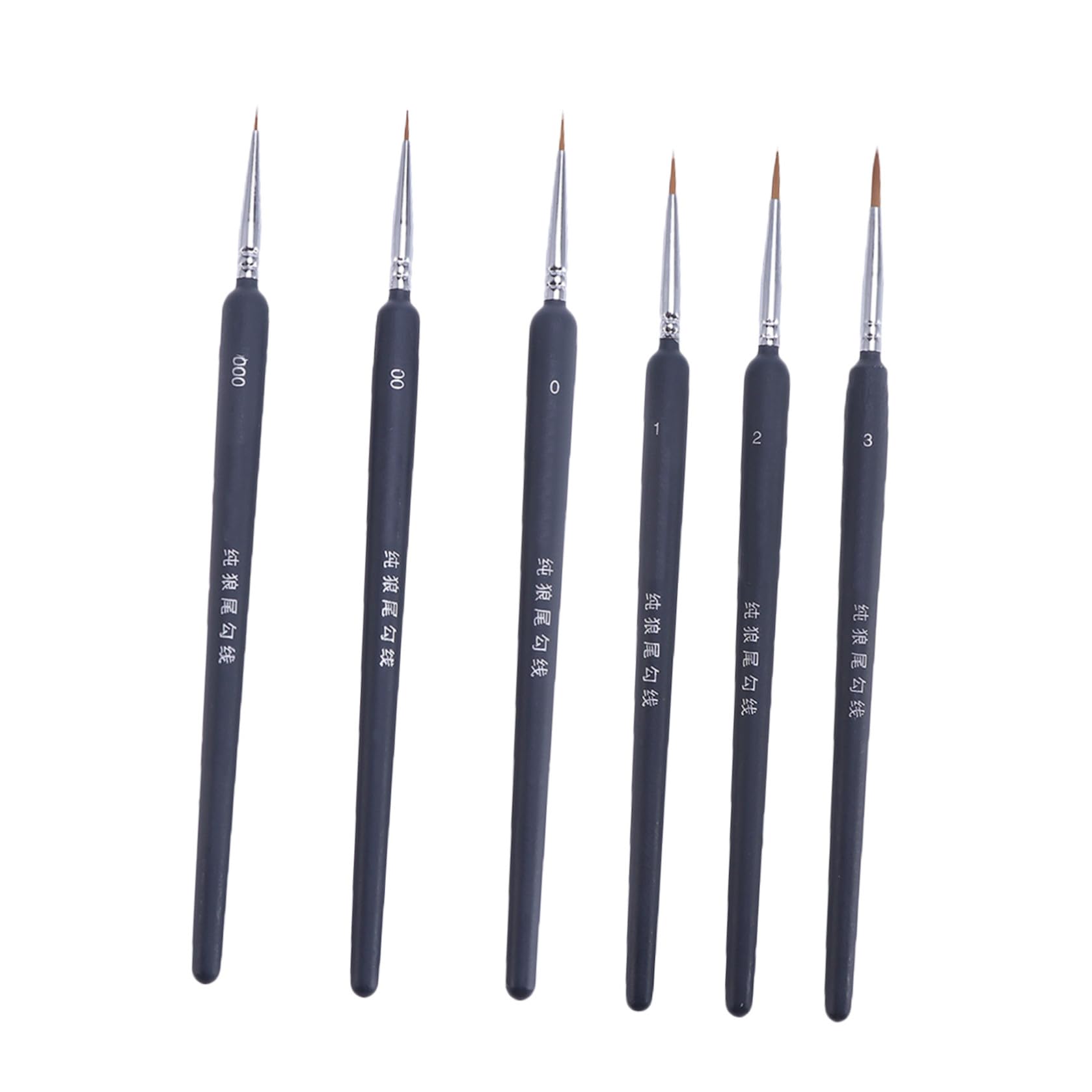Homoyoyo Juego de 6 Pinceles para Acuarela de Pelo de Comadreja, Ligeros Plástico, Ideales para Estudiantes en Pintura Artística y Dibujo Detallado