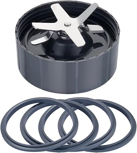 Piezas de repuesto para Nutribullet 1 cuchilla extractora de repuesto y 4 juntas de goma compatibles con licuadoras Nutri Bullet 600W900W 5 piezas