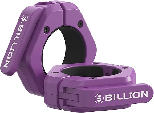 Abrazaderas olímpicas de barra de 2 pulgadas (par) collares de barra para levantamiento de pesas seguro, clips de peso de liberación rápida para