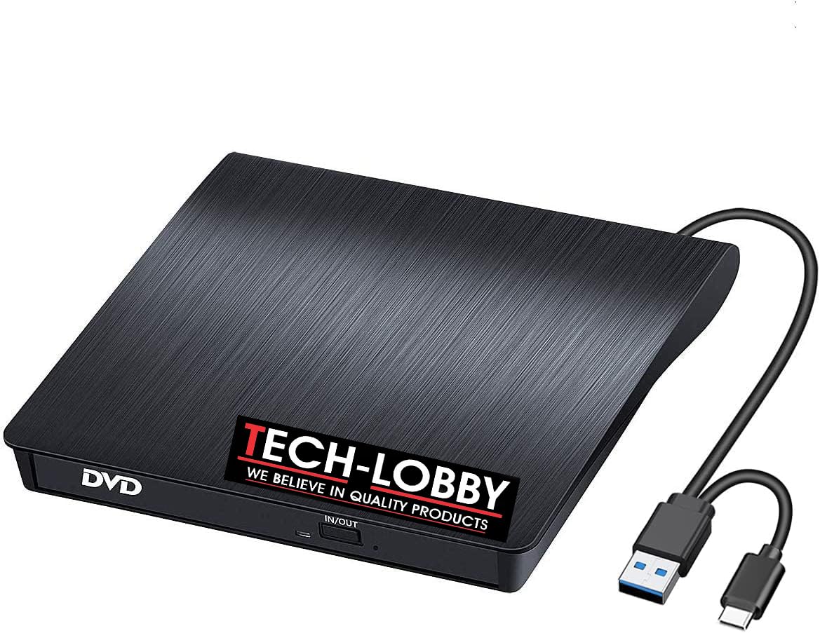 TECH-UNIQUE External CD DVD Drive, Type-C USB 3.0 Portable CD/Dvd +/-Rw Drive Slim DVD/CD Burner Player for Laptop Desktop PC MacBook, Windows 11/10 / 8/7 / XP/Linux/MacOS (B0D9QY2TXY) Amazon Price History, Amazon Price Tracker