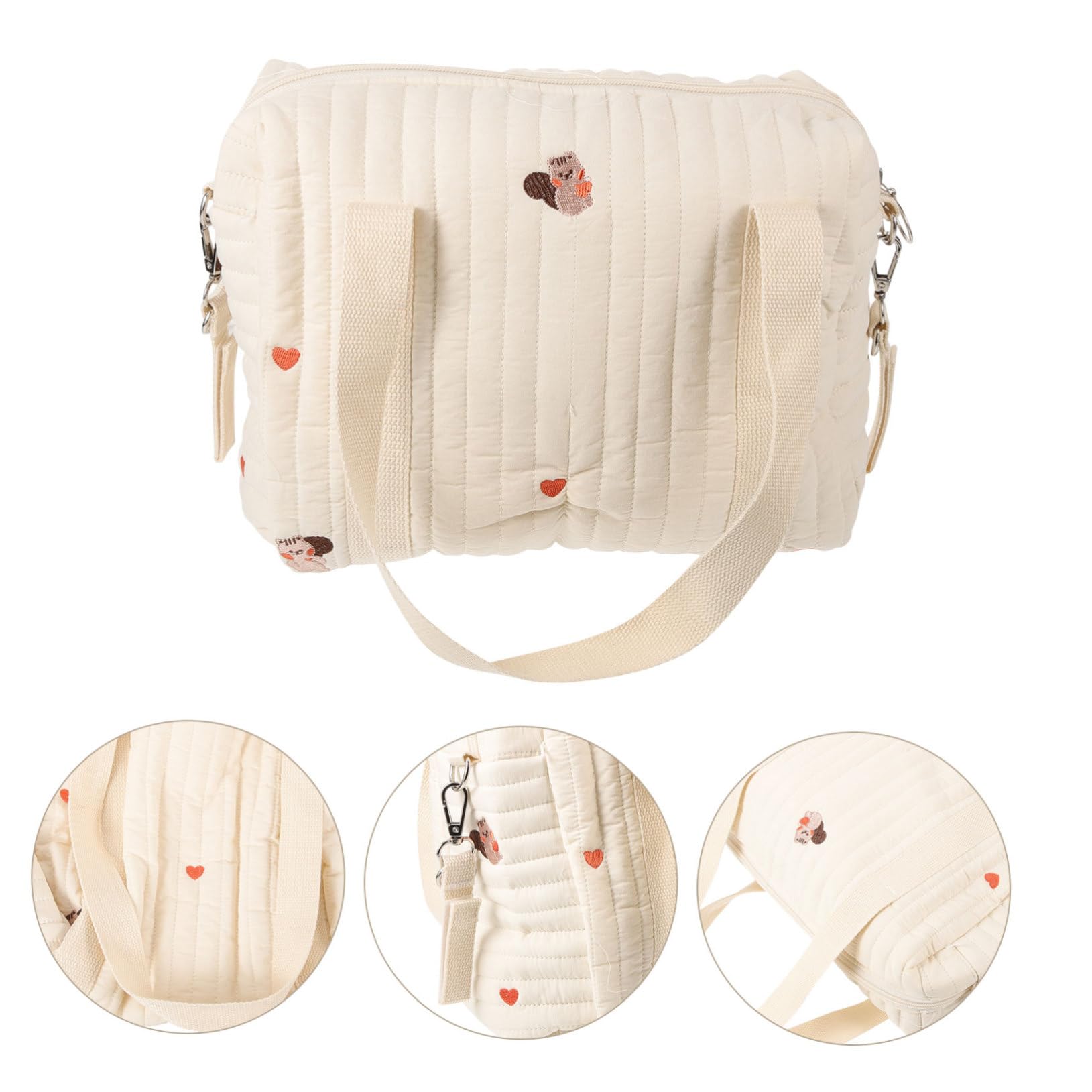 VICASKY Borsa per Pannolini Portatile in Cotone Borsa per Passeggino per Viaggio per Pannolini e Panni