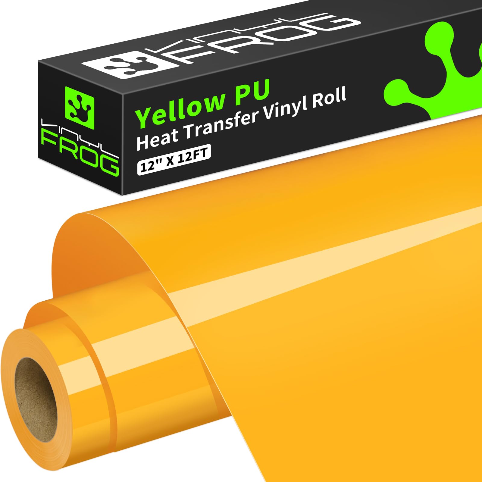 VINYL FROG Yellow Heat Transfer Vinyl Roll 12" x12ft Matte HTV Vinyl