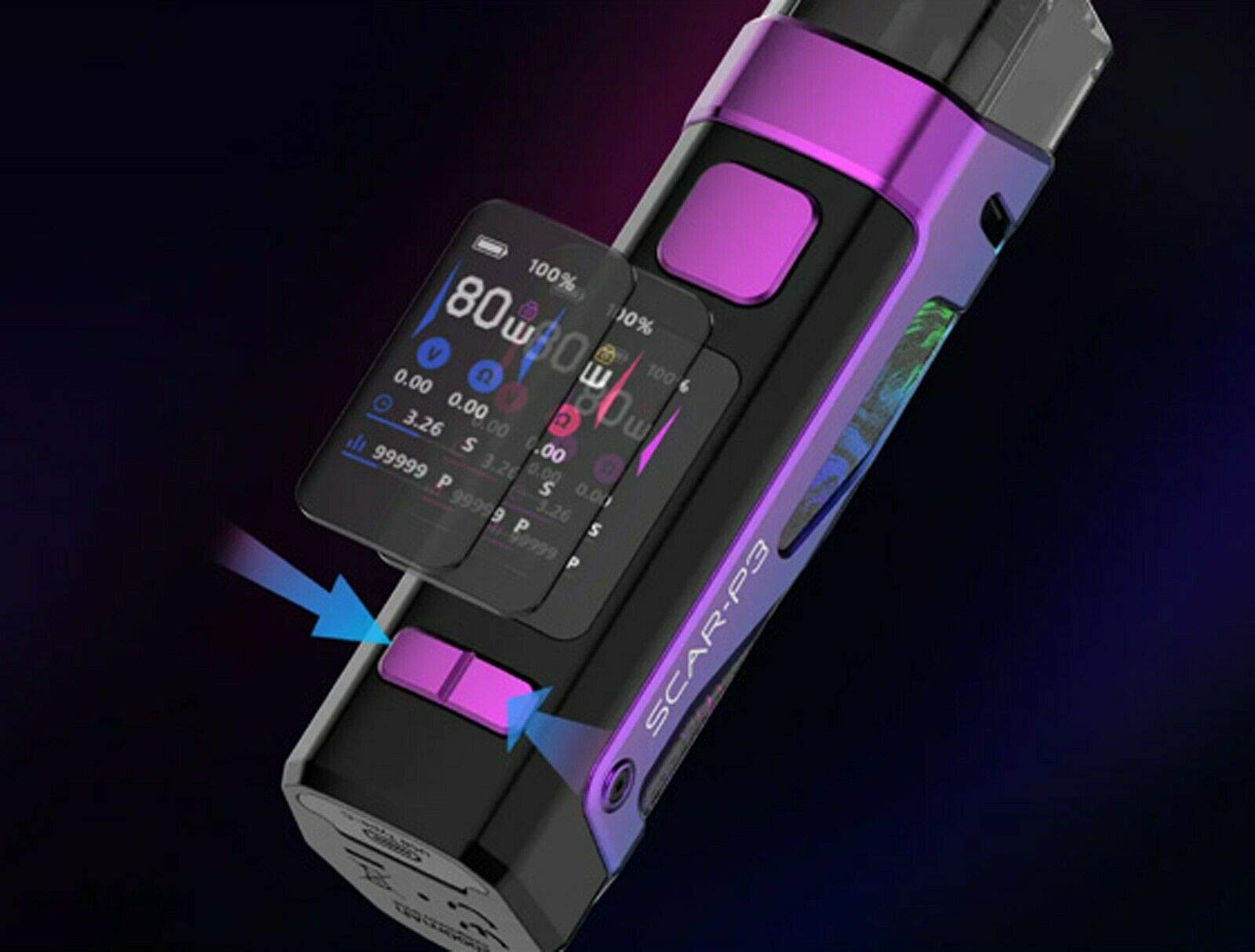 New Authentic Smok Scar P3 Pod Vape Starter Kit - No Nicotine (Red Wood):  Amazon.co.uk: Electronics & Photo