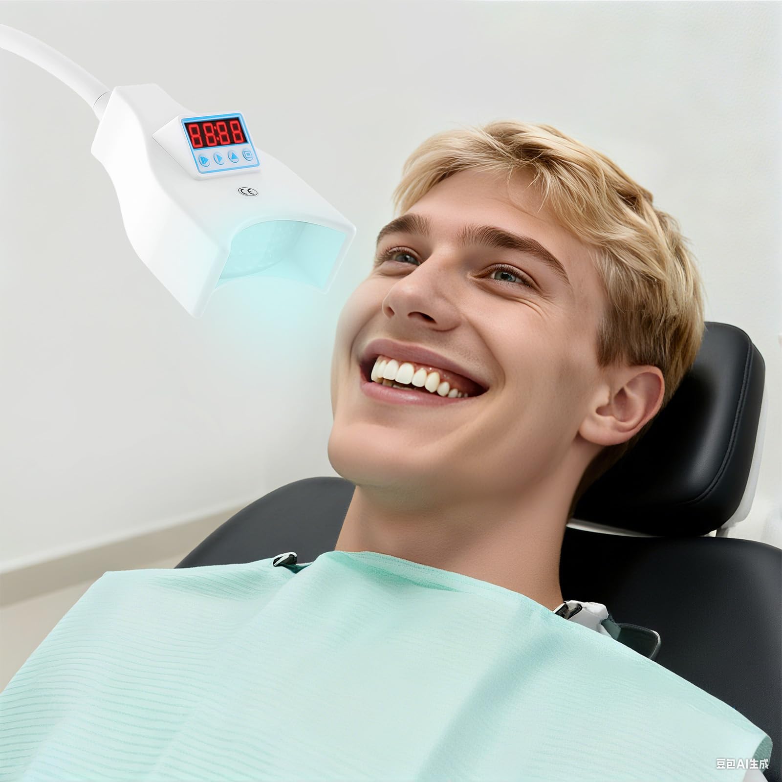 Lámpara de blanqueamiento dental, altura regulable, dispositivo de blanqueamiento dental portátil, con refrigeración por aire centrífuga y pantalla táctil para clínicas, hospitales