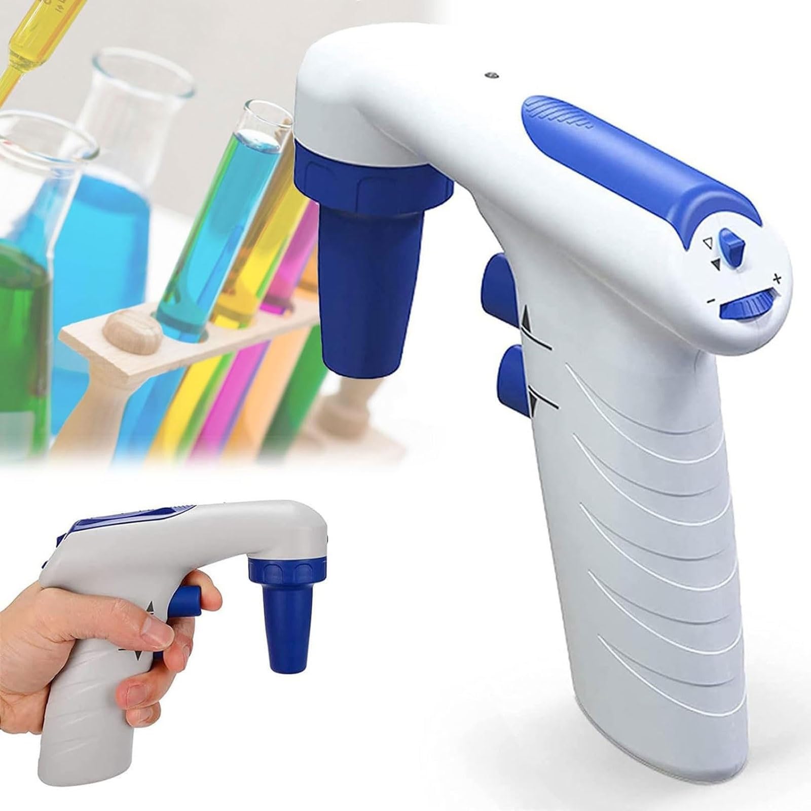 Controlador de pipetas, 0,1-200 ml, pipeta motorizada automática para transferencia de líquidos de laboratorio bioquímico, relleno de pipetas de laboratorio recargable