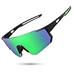 STORYCOAST Polarized Sports Sunglasses for Men Women,Bike Glasses Cycling Mountain Bike Sunglasses UV400 Protection Black-Green