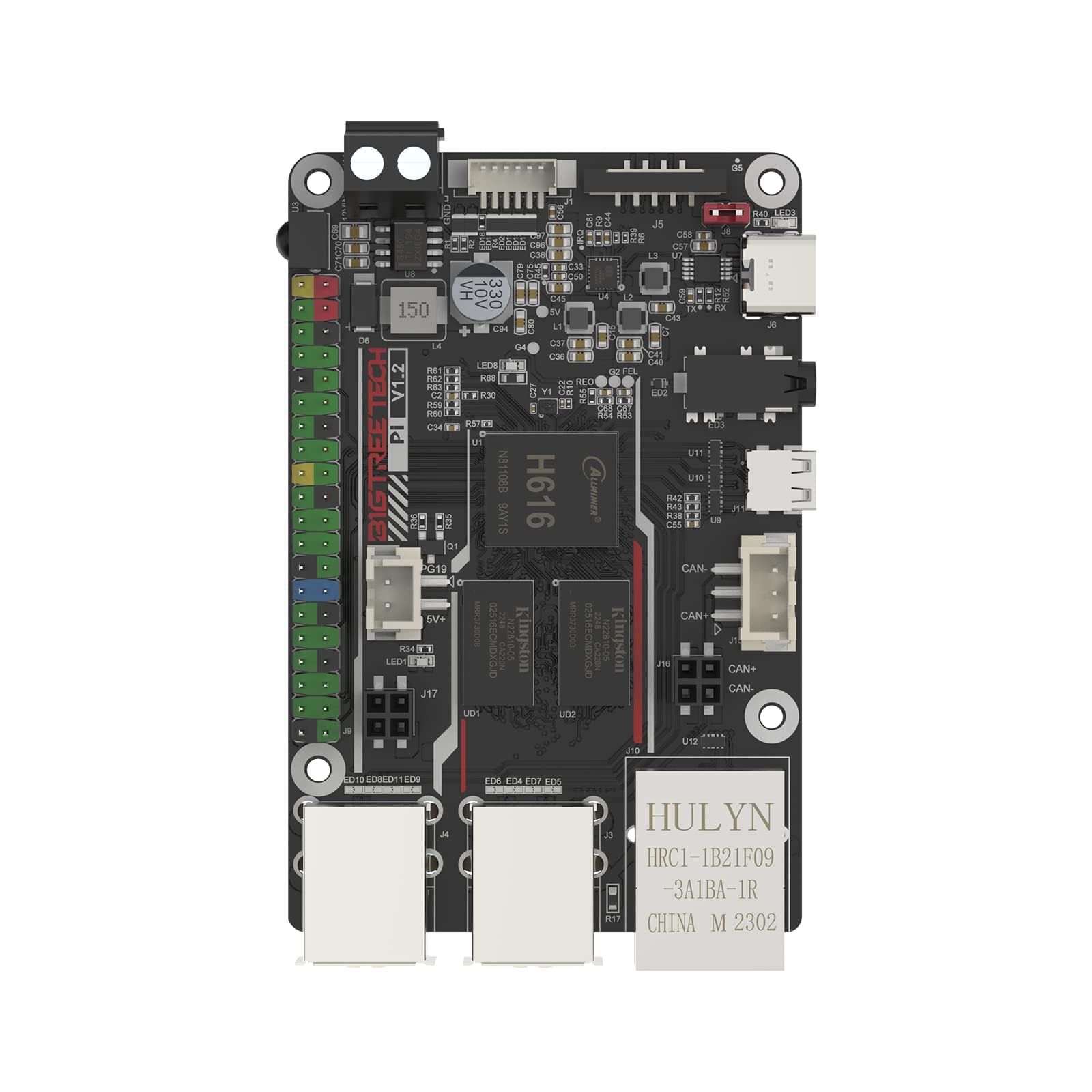 BIGTREETECH Pi V1.2 Control board 64bit Quad Core 1GB DDR3L 40 pin GPIO compatibile con SKR MINI E3 V3.0 Octopus/SKR V1.4 turbo per run Klipper/Linux/Debain For I3/CoreXY 3D Printer