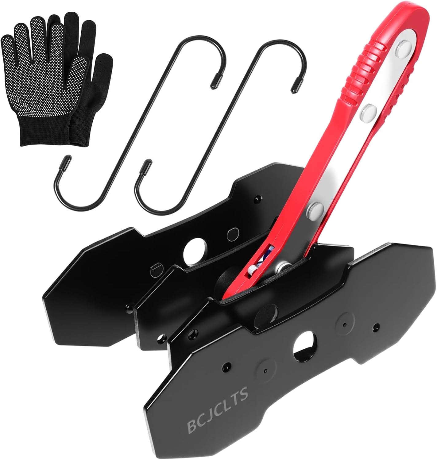 Brake Tools, Brake Caliper Compression Tool, Brake Caliper Tool, Caliper Piston Compressor Tool with 2 Heavy-Duty Caliper Hooks, Car Disc Brake Repair (Large Size red)