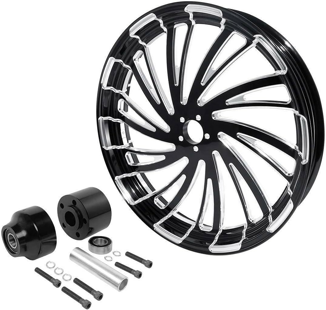 TCMT 21" Front Wheel Rim Single Disc Flange Wheel Hub Fit For Harley Touring Non-ABS/ABS Models Road King Electra Street Road Glide Ultra Limited 1997-2020