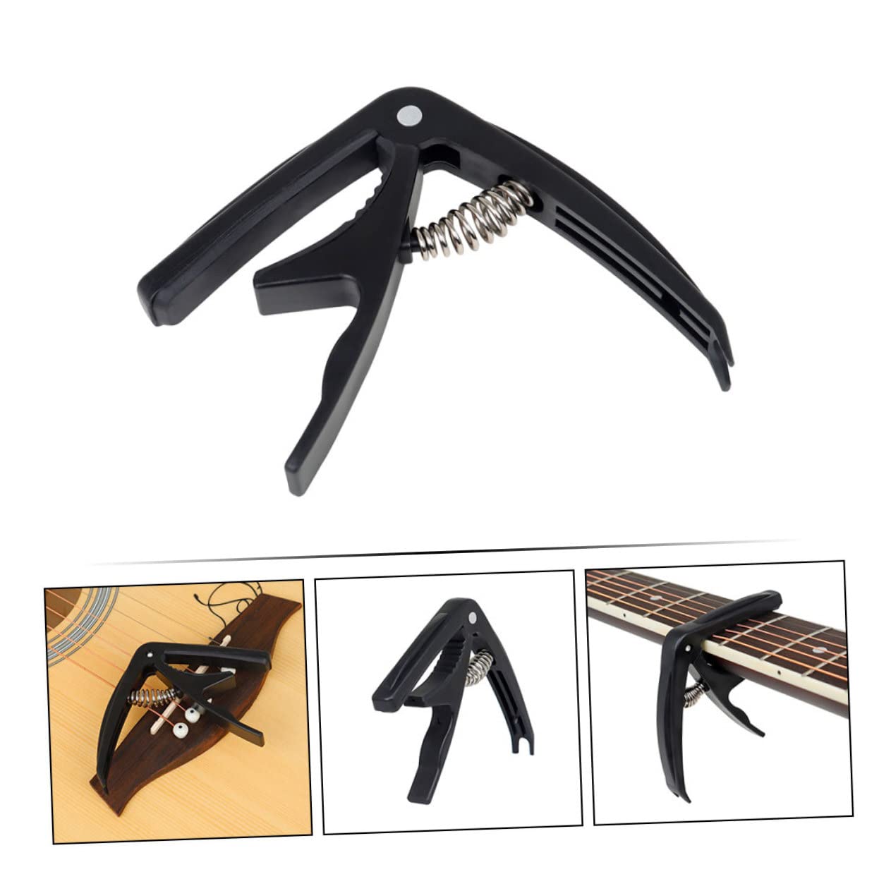 Toddmomy Guitar Capo for Acoustic Electric Guitars Easy One Handed Operation Essential for Folk Country Music Musical Accessory for Beginners Professionals