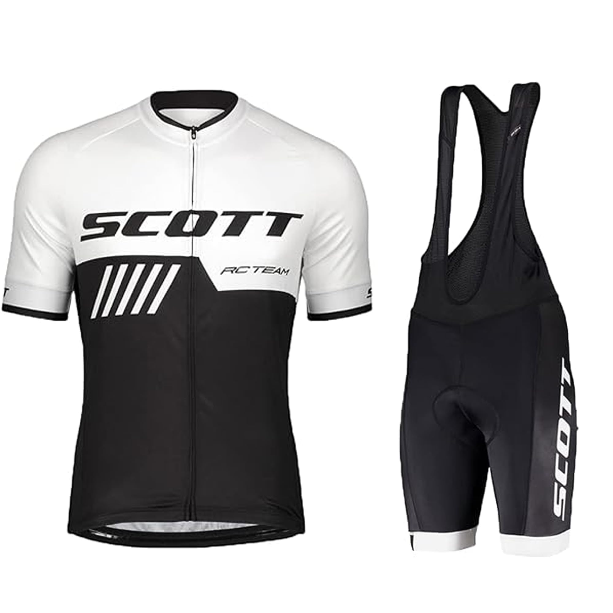Petorenk Set Abbigliamento Ciclismo Uomo Estivo - Elegante e Funzionale Body da Ciclismo Con Pantaloncini Imbottiti in Gel 19D Traspirante e Ad Asciugatura Rapida