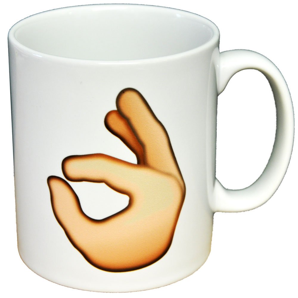 personalised4u OK hand sign - Emoji/Emoticon Ceramic Coffee Mug