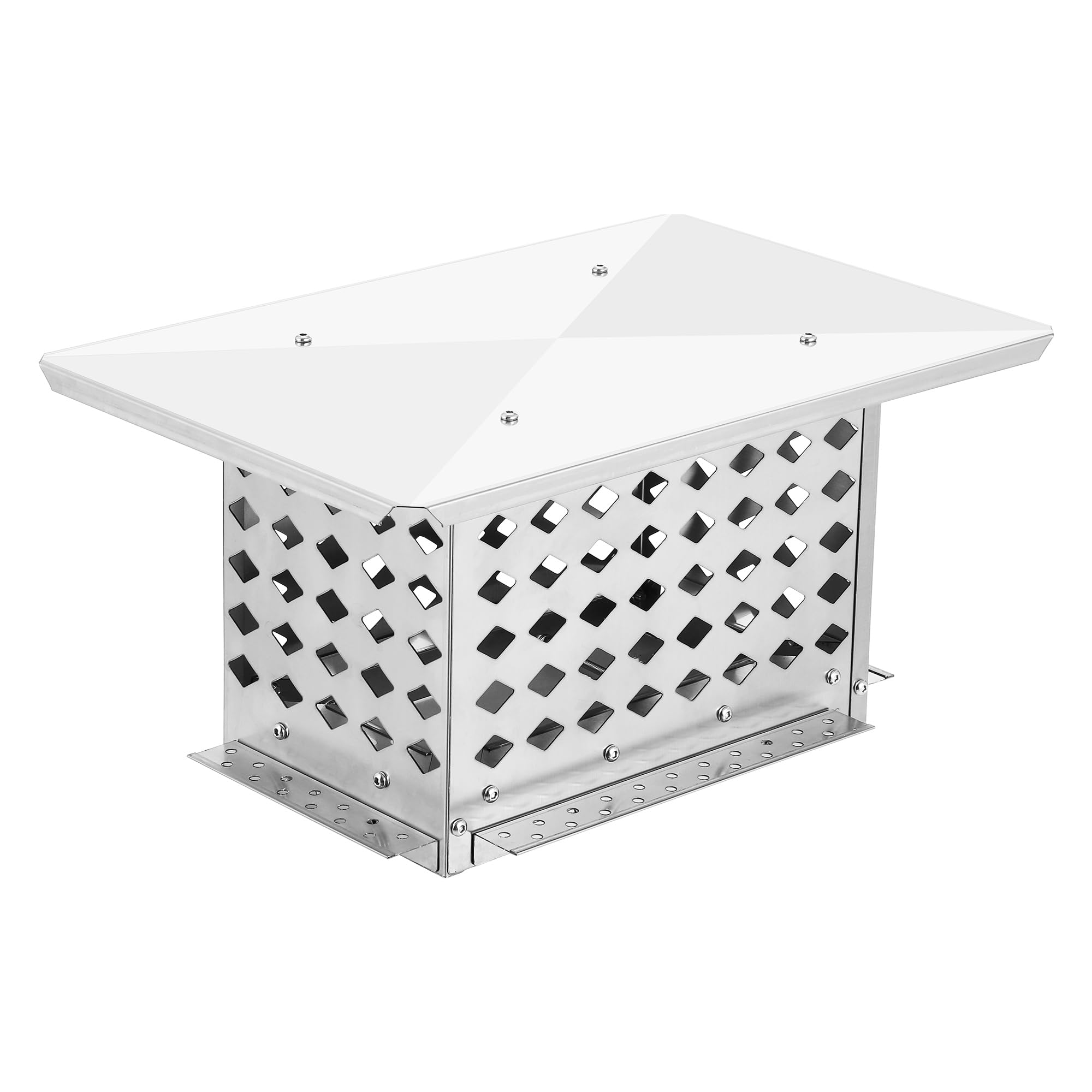 Chapeau de cheminée 20,3 x 33 cm en finition argentée durable