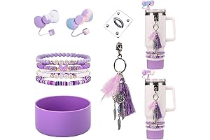 10-Piece Purple Stanley Cup Accessory Set for Enhanced Hydration
