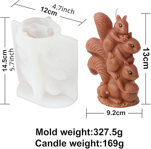 Vista 30 de Molde de vela de mono apilable 3D, molde de silicona para fondant, chocolate, decoración de pasteles, velas, jabón, arcilla polimérica, adorno