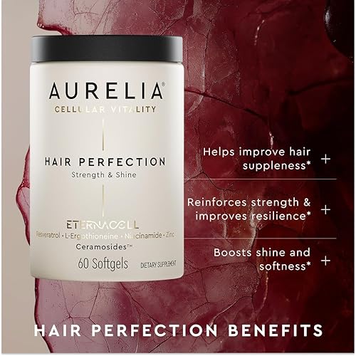 Miniatura 2 de AURELIA Perfección del cabello Suplemento celular avanzado antienvejecimiento Apoya el crecimiento del cabello con zinc, resveratrol,