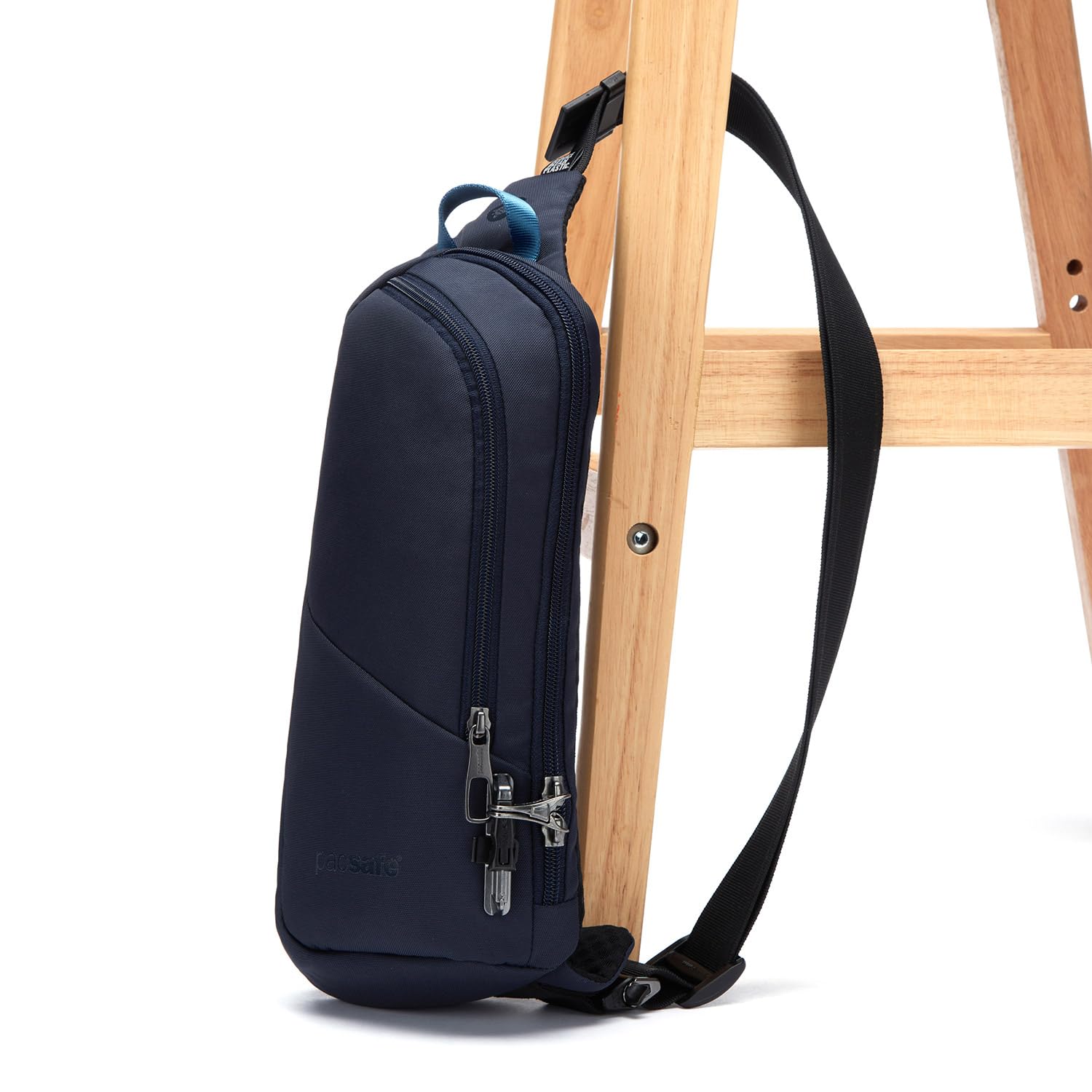 Pacsafe Unisex-Adult Vibe 150 2,2 litra antykradzieżowa torba crossbody, zamykane zamki błyskawiczne, bezpieczny bagaż RFID, torba kurierska, ocean, jeden rozmiar, Ocean, Rozmiar Uniwersalny