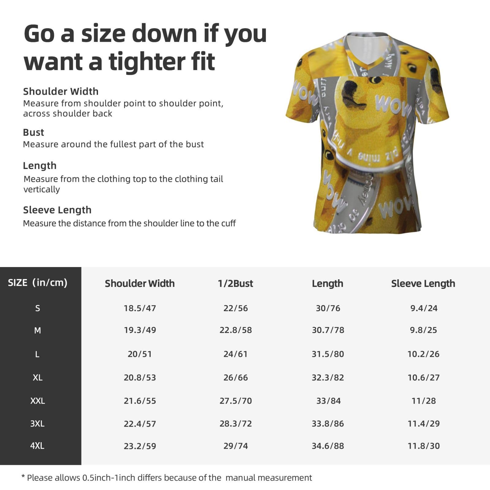 Stylish Athletic Sports Jersey Dog-Dogecoin-Shiba-Inu Men's Rugby Jersey Medium Black