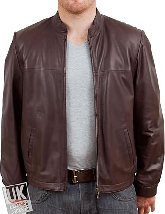 amazon men's leather bomber jacket