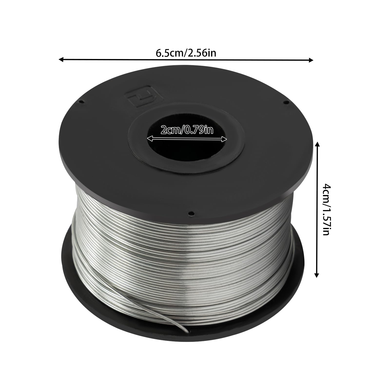10 Rolls Iron Wires 360.89 ft Length Wire Rope Galvanized Iron Wire Kit Universal Tie Wire 0.315 inch Diameter, Black&Silver