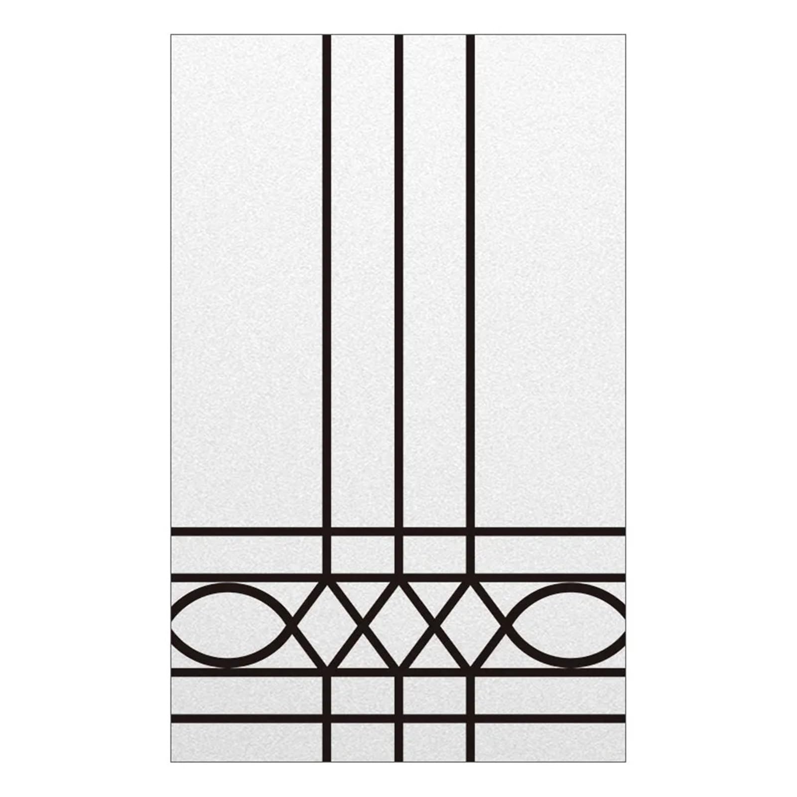 Window Film Simple Electrostatic Frosted Window Film Geometric Lines Window Tint Window Film Static Cling(CH-229-G,30x100cm)